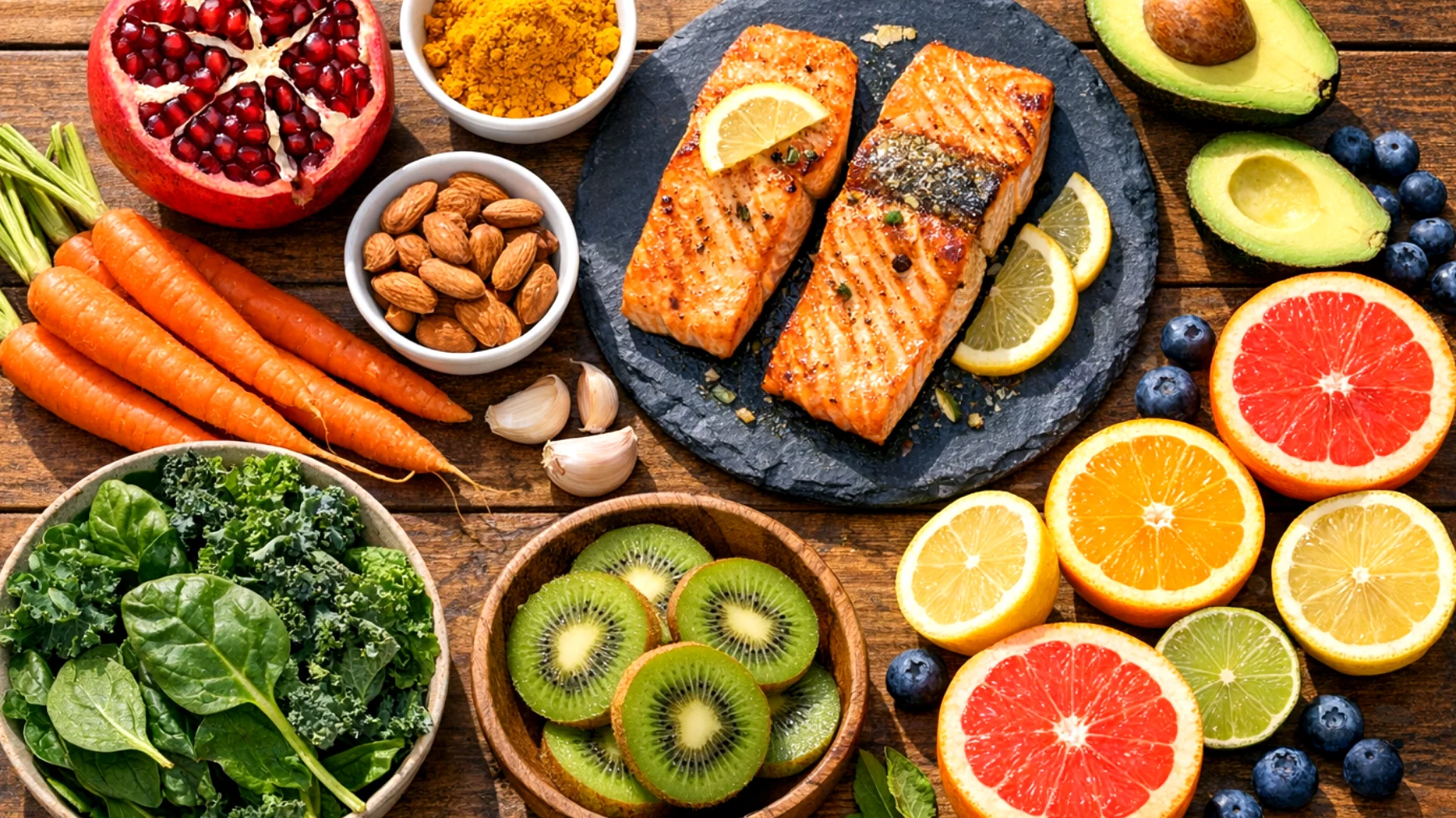 Quali cibi inserire nella dieta quotidiana per proteggere i polmoni e ridurre il rischio di malanni stagionali che possono aggravare la salute respiratoria, con particolare attenzione agli alimenti antinfiammatori e antiossidanti utili a supportare la funzione polmonare durante i cambi di stagione."